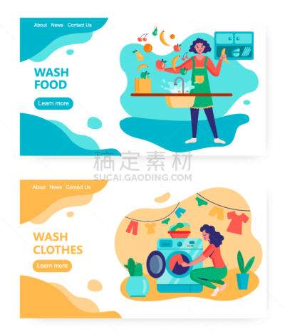 女人,书页,衣服,水果,住宅内部,概念,绘画插图,清洗,设计,洗涤