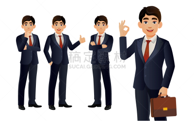 男商人,矢量,注视镜头,高雅,与众不同,专业人员,肖像,金融顾问,吉祥物
