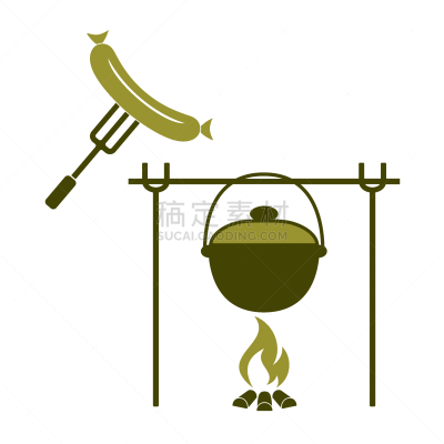 香肠,图标,大锅炉,热,厨房器具,大篝火,野餐,食品,烹调,设计