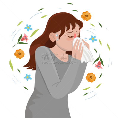 过敏反应,季节,女孩,动物鼻子,白色,人,概念,眩晕的,吹,生病