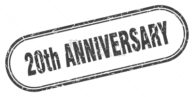 第二十周年,分离着色,数字20,白色背景,模板,矢量,海豹,标志,复古