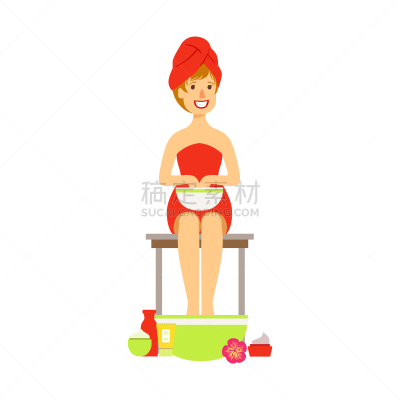 女人,足,公共浴室,自然,图像,取得,放松,叉腰,修脚