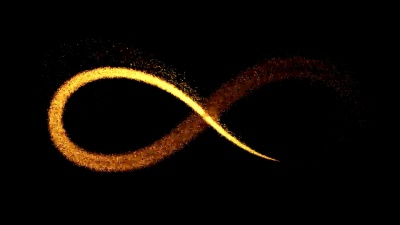 无穷符号(Loop  +Alpha)。粒子烟花慢动作