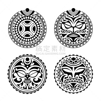 圆形,毛利人,高雅,装饰品,传统,阿兹特克文明,太平洋岛屿,背景分离,肩,人种