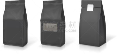 食品,小包,黑色,铝箔,分离着色,咖啡,图像,小吃,包,收集