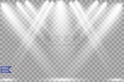 聚光灯,光效果,白色,闪亮的,图像,投影设备,矢量,舞台,庆祝,装饰