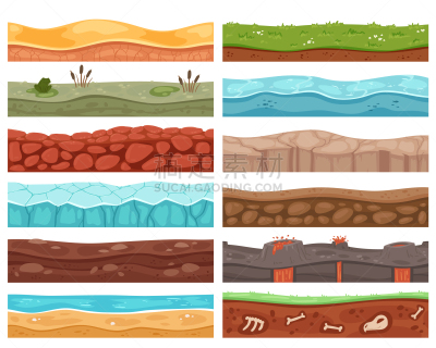 game background cartoon landscape stony icy
