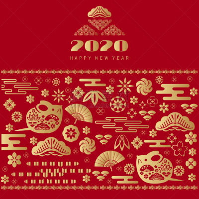 幸福,鼠年,春节,2020,贺卡,灯笼,中国灯笼,十二生肖,模板,动物