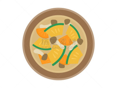 味噌汤,蔬菜,日本食品,食品,姬菇,味噌酱,胡萝卜,绘画插图,滑子菇,日本