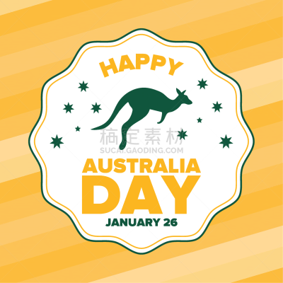 贺卡,一月,australia day,澳大利亚文明,幸福,矢量,国内著名景点,背景,袋鼠