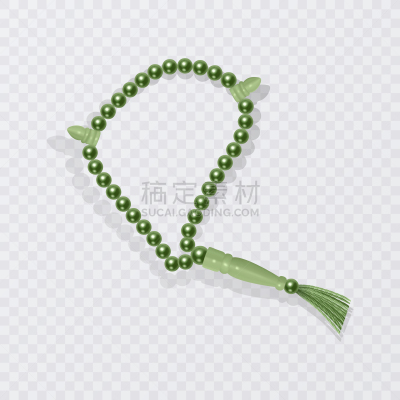 分离着色,玫瑰经念珠,白色背景,神,东方人,白色,绿色,黄金,传统