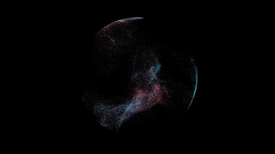摘要 运动背景爆炸与粒子和球体。