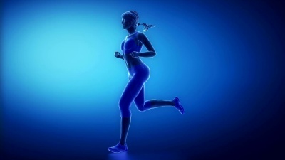 跑步女性骨骼扫描