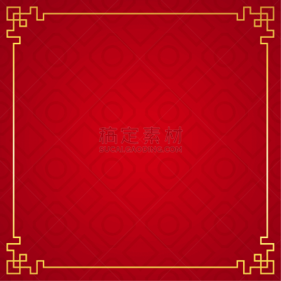 矢量,绘画插图,国境线,红色背景,东方人,装饰品,华丽的,贺卡,边框,复古风格
