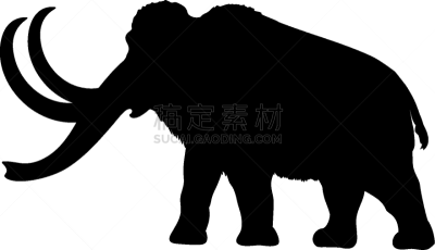 已灭绝生物,动物,猛犸,过去,野生动物,脊椎动物,象,哺乳纲,长牙,剪影