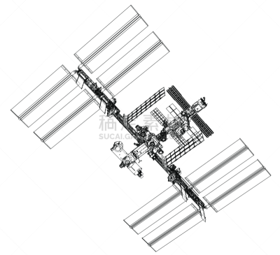 太空船,轮廓,矢量,未来,空间站,几何形状,蓝图,技术,火箭,车站