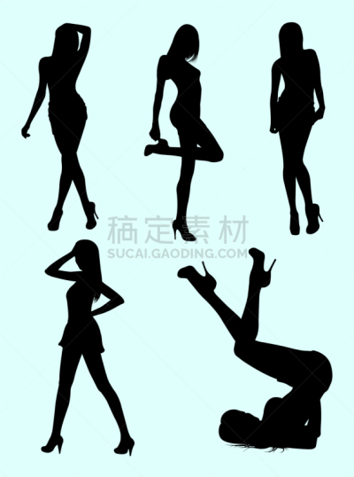 女人,苗条,做手势,热,自然美,品牌名称,剪贴画,全身像,吉祥物,剪影