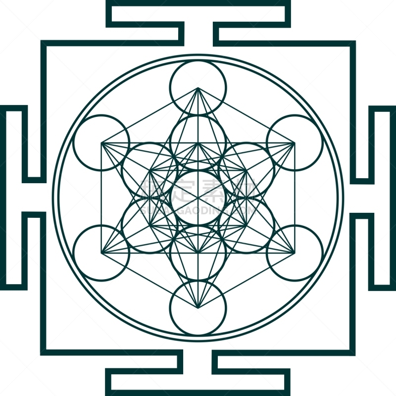 立方体,神圣几何学,秘密,脉轮,五角星,符号,太空,图像,力量
