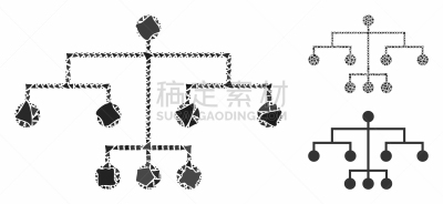 计算机图标,笔迹,流程图,图表,一个物体,策略,撕破的,树,构图