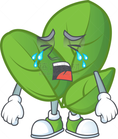 罗勒,做手势,动画片,时尚,可爱的,农业,蔬菜,素食,食品,哭