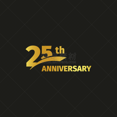 抽象,分离着色,品牌名称,黄金,25周年,图像,矢量,庆祝,祝贺