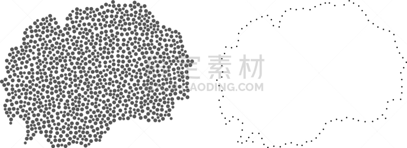 斑点,北马其顿共和国,地形图,轮廓,自然地理,国内著名景点,几何形状,概念,矢量