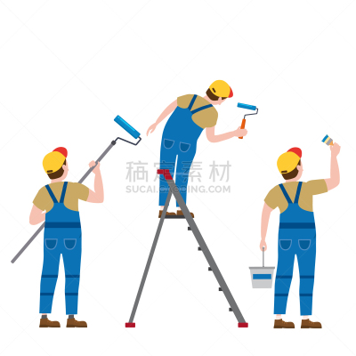 专业人员,男人,性格,油漆工,职业,大桶,女人,建筑业,布置