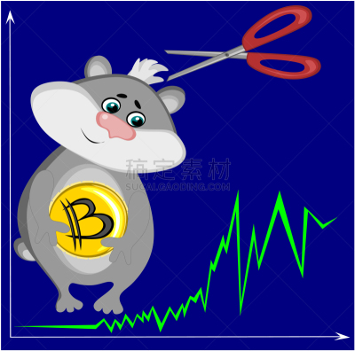 游戏,主题,矢量,比特币,图表,公亩,仓鼠,图像