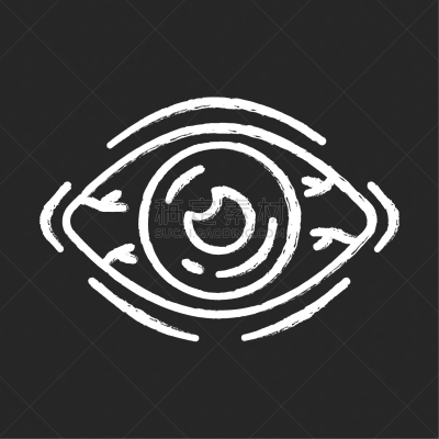 allergic conjunctivitis chalk icon