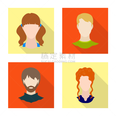 分离着色,标志,头像,人造模特,人造物,专业人员,肖像,女人,头发,发型