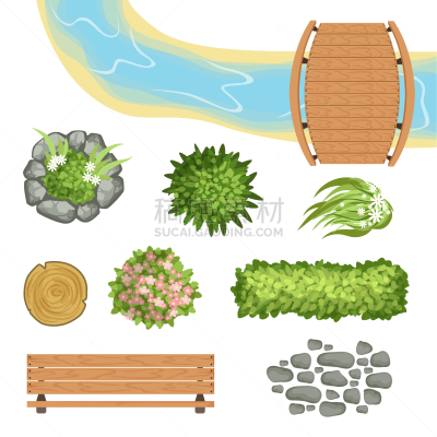 木制,地形,天气,平坦的,花坛,景观设计,模板,巷,建筑业,布置