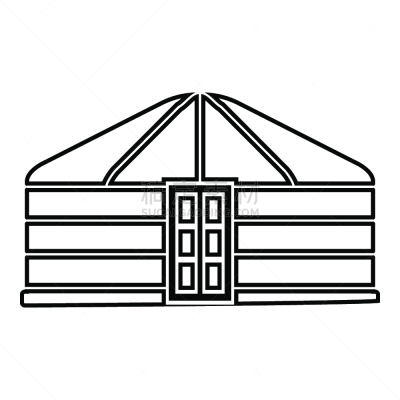 游牧民族,建筑业,移动式,门,绘画插图,建筑结构,蒙古人,轮廓,计算机图标,图像