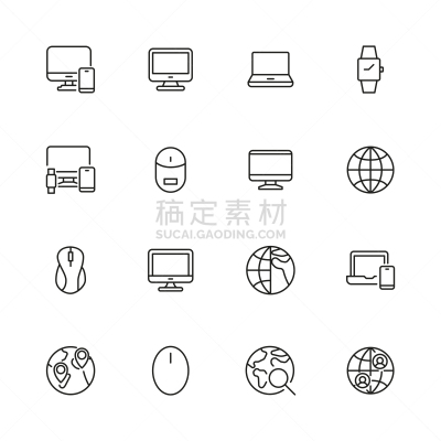 符号,建筑工地,线条,蜘蛛网,计算机,技术,细的,窗户,线图标,绘画插图