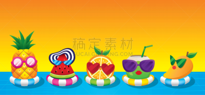 矢量,可爱的,浆果,周末活动,热,请柬,背景分离,热带气候,椰子,复古风格