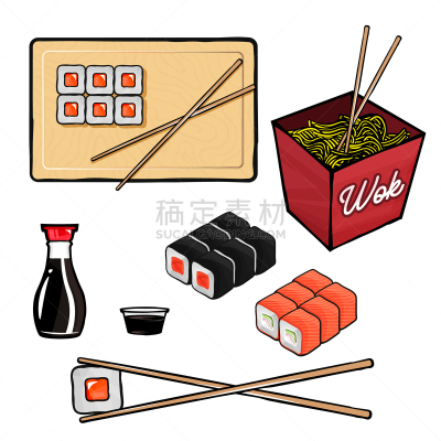 寿司,组物体,家庭,小圆面包,生姜,烟熏食品,传统,天麸罗,寿司卷,食品