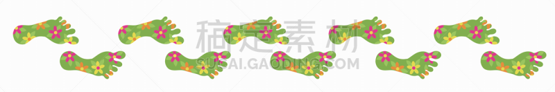 健康生活方式,矢量,脚印,绘画插图,绿色,旅途,脚部按摩,园林,家庭花园,园艺