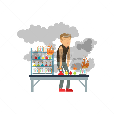 男孩,化学制品,女生,科学家,图像,性格,设备用品,失败,实验,教育