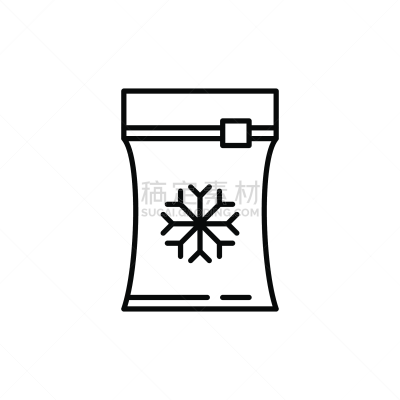 轮廓,冻结的,矢量,绘画插图,计算机图标,保鲜袋,背景分离,塑胶,模板,贮藏室