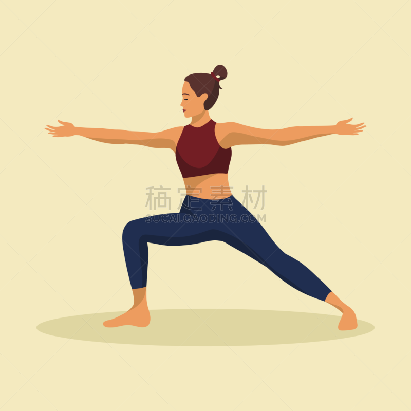运动,多样,绘画插图,扁平化设计,瑜伽,女性,性格,矢量,背景聚焦,出示