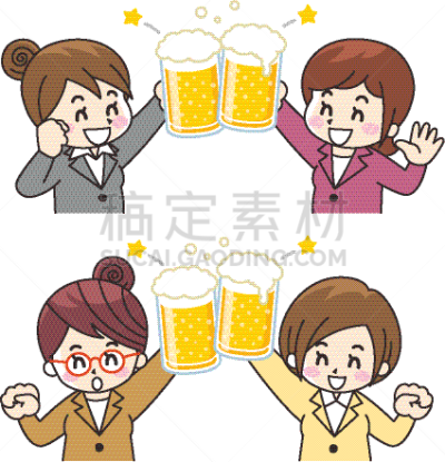 女商人,啤酒,饮料,商务,人,仅日本人,套装,图像,女人,校友团聚