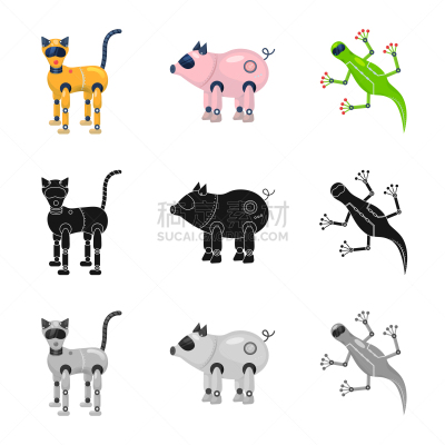 玩具,数学符号,可爱的,野生动物,塑胶,技术,猪,蜥蜴,设计,布置