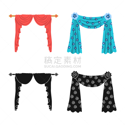 分离着色,窗帘,标志,一个物体,红色,高雅,房屋,百叶帘,纺织品,收集