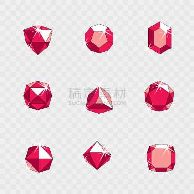 宝石,红宝石,形状,三角形,圆形,三维图形,球体,黄金,收集,照亮
