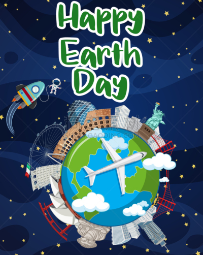 地球日,海报,建筑体,地球,式样,船,太空船,环境,技术,交通方式