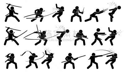 传统,日本,男人,忍者,姿态,进攻,争论,击打