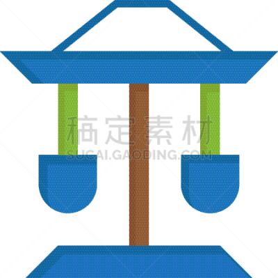 平衡,彩色图片,井,平坦的,图标,商务
