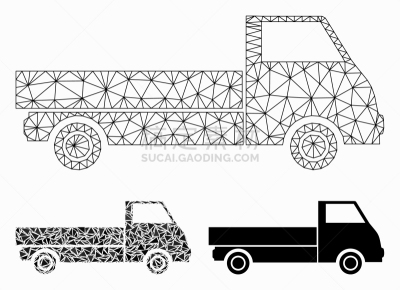 三角形,铁丝网,轻量车,模型,一个物体,几何形状,多样,直的,联系