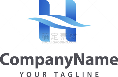 模板,品牌名称,波形,英文字母H,活力,商务,清新,字母,设计,弯曲