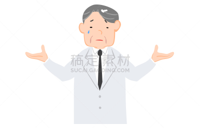 白色,男人,绘画插图,摆拍,外套,健康保健,中老年男人,医药职业,投降,后悔
