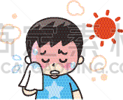 热,男孩,汗液,可爱的,仅日本人,一个人,学龄前儿童,儿童,童年,日本人